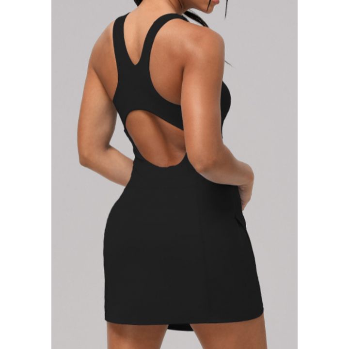 Фітнес сукня з шортиками з чашечками