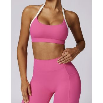 Фітнес топ з яскравою спинкою